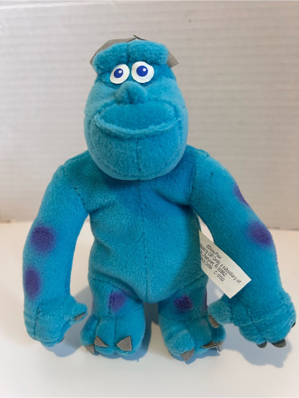 Vintage 2001 Disney Pixar Monster Inc Sulley plush treat keeper 6”